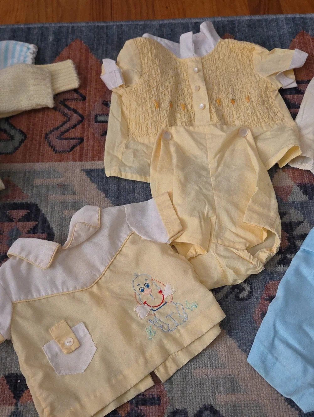 Vintage Pastel Baby Boy Lot 0-9 Months 10 Piece